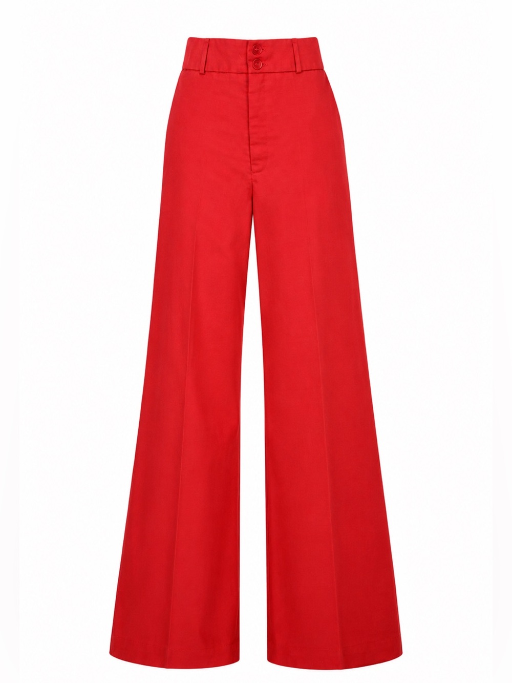 Vintage 1970s Garland High Rise Wide Leg Red Pants - XS/24 - Picture 1 of 6